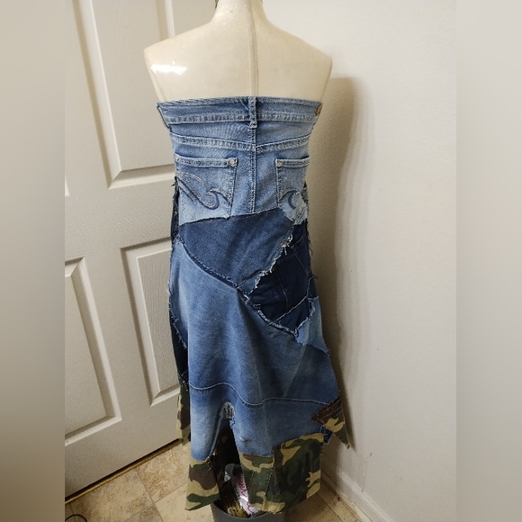 One of a kind DIY Jean Pack Work Skirt. - Picture 4 of 5